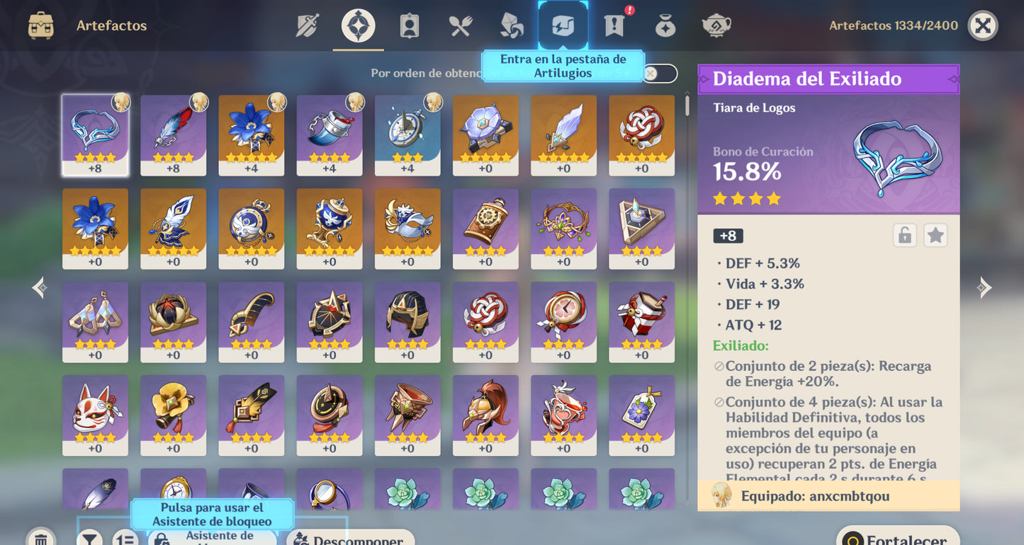 (REROLL + CUMPLEAÑOS LIBRE) Nivel 55 + Varka + 368 Destinos Entrelazados ✨