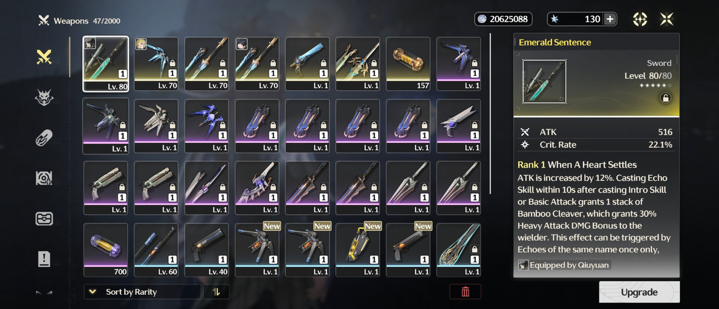 Nivel 50 | Qiuyan C6 + Arma  | Cuenta Reroll Wuthering Waves