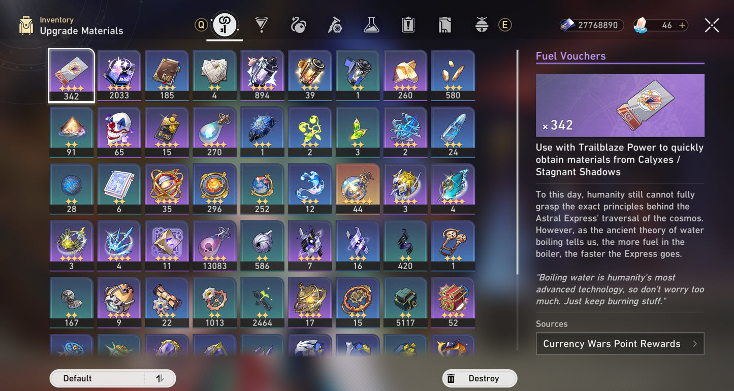 NA Lvl 70| Yao Guang + Sparxie + Cyrene + Silver Wolf LV.999 + Evernight + Hyacine + Castorice + Dan Heng Permansor Terrae + Archer + Gilgamesh + Huohuo + Jingliu + Sparkle + Topaz + Dr. Ratio