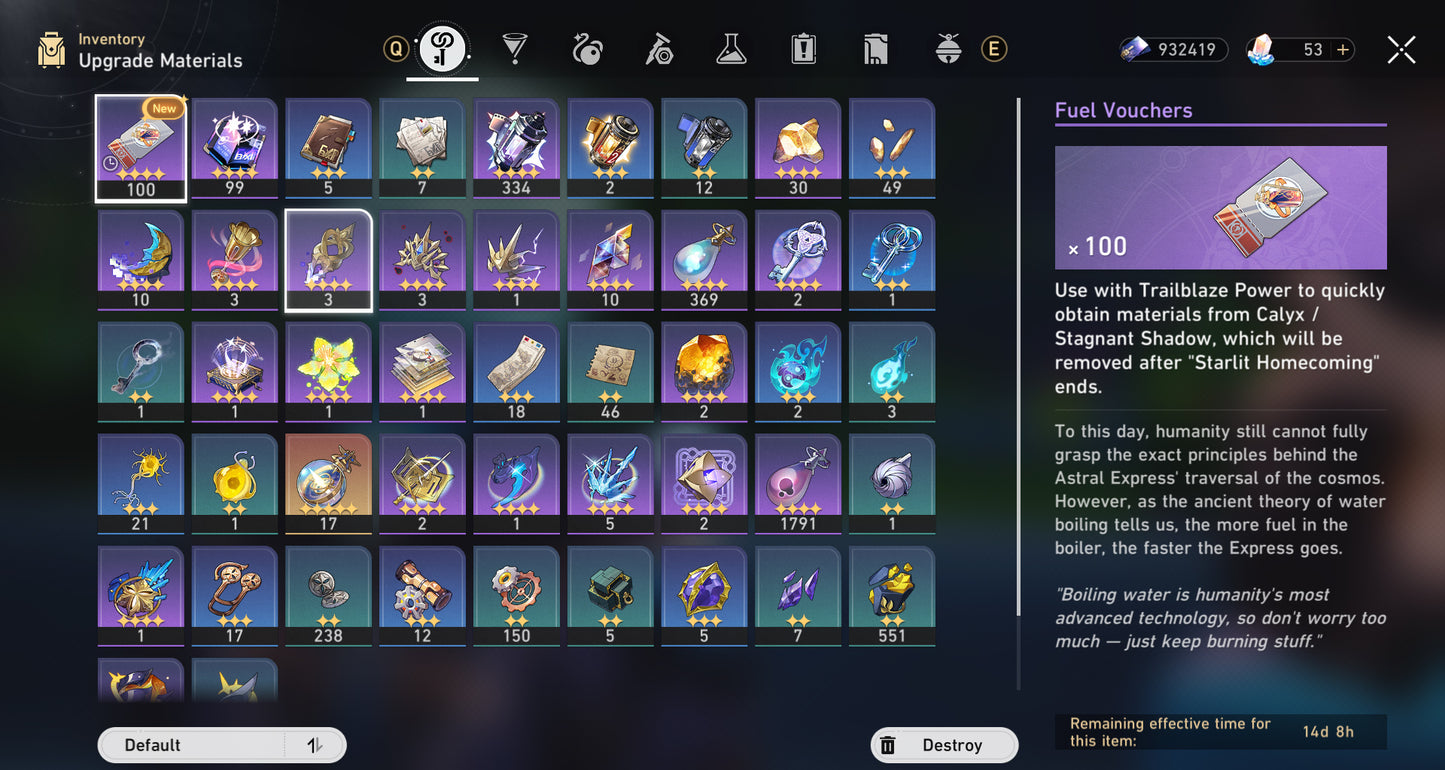 [Nivel 63] Tribbie + Anaxa + Cono + Castorice + Aventurine + Aglaea + Blade + Cono + Luocha + JingYuan + Dr Ratio + Archer + Bronya + Clara + Welt + Bailu + Conos Permanentes