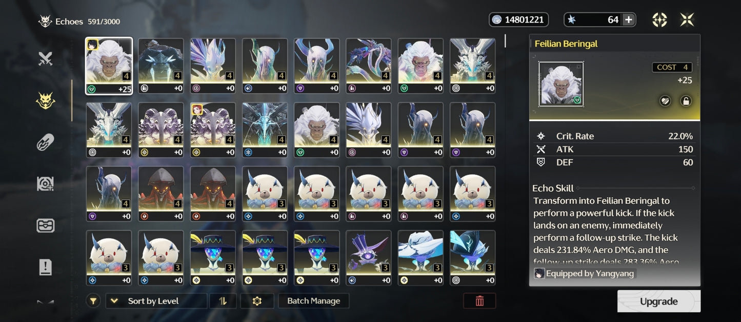 Nivel 40 | Iuno + Arma + Zani + Ciaccona + Qiuyan | Cuenta Reroll Wuthering Waves