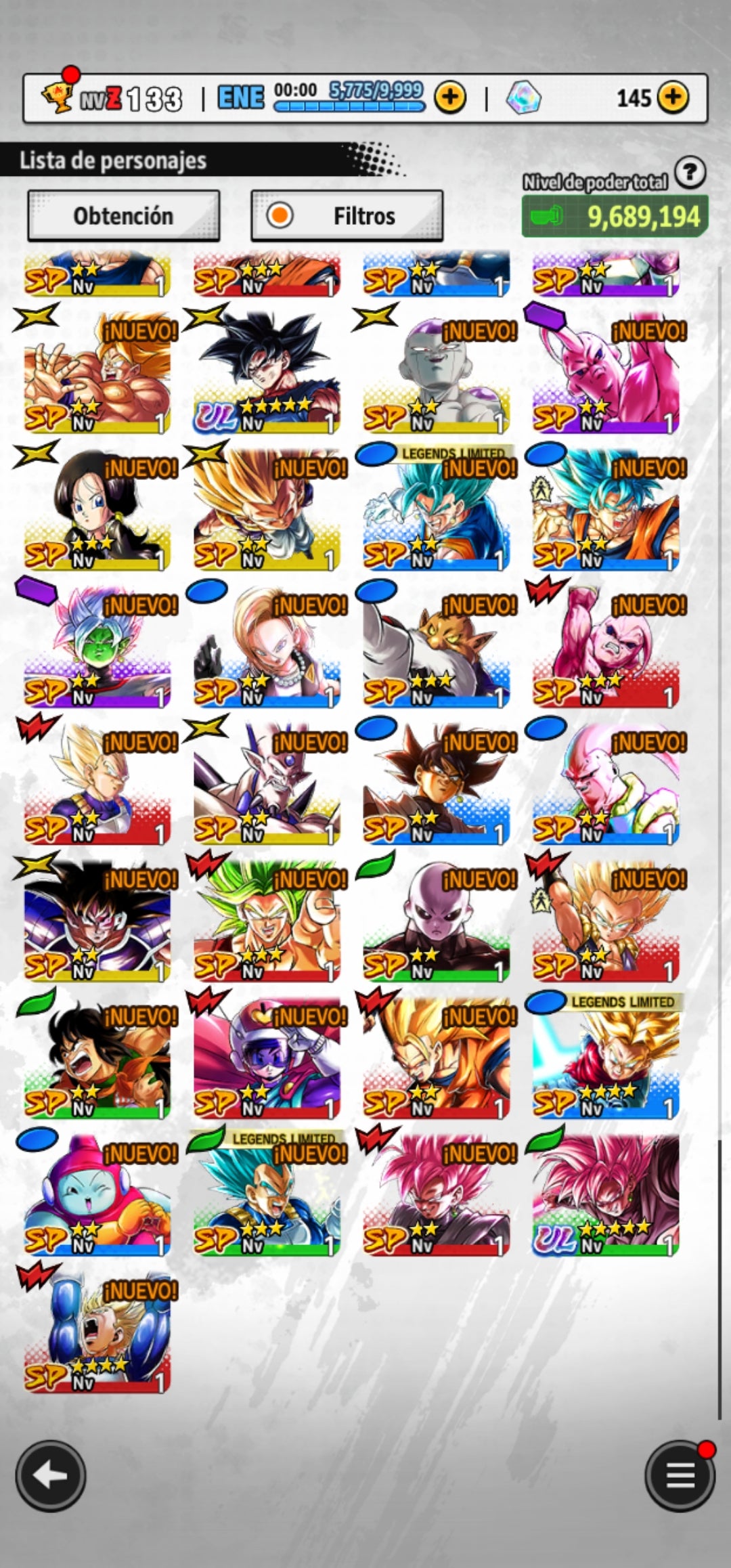 [Android & iPhone]  ⭐️ Supersaiyajin Rosa Goku Oscuro [ULTRA]+ Pre-Ultrainstinto Goku [ULTRA] | ⭐️ 10 Legends Limited | Dragon Ball: Legends Cuenta Reroll