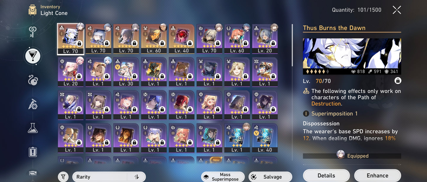 [NIVEL 55] Phainon + Cono , Cerydra + Sunday + Cono, Archer + Cono , Himeko + Bronya + Yanqing