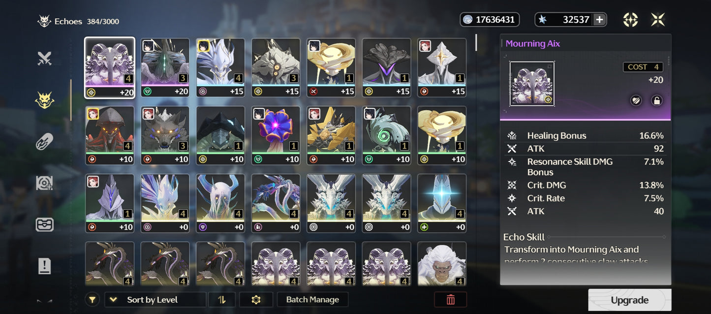 [Nivel 40] 32,537 Astritas 💎 | Qiuyuan + Arma | Wuthering Waves Cuenta Reroll