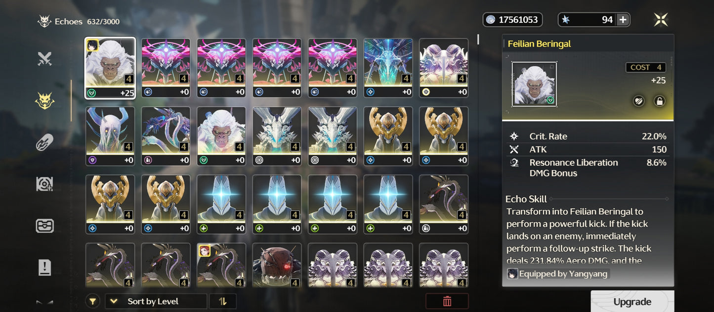 [Nivel 42]⭐️Zani + Blazing Justice + The Shorekepper + Zezhi + Rime-Draped Sprouts + Phoebe + Calcharo + Lingyang + Jianxin + Verina + Encore + Bloodpact's Pledge