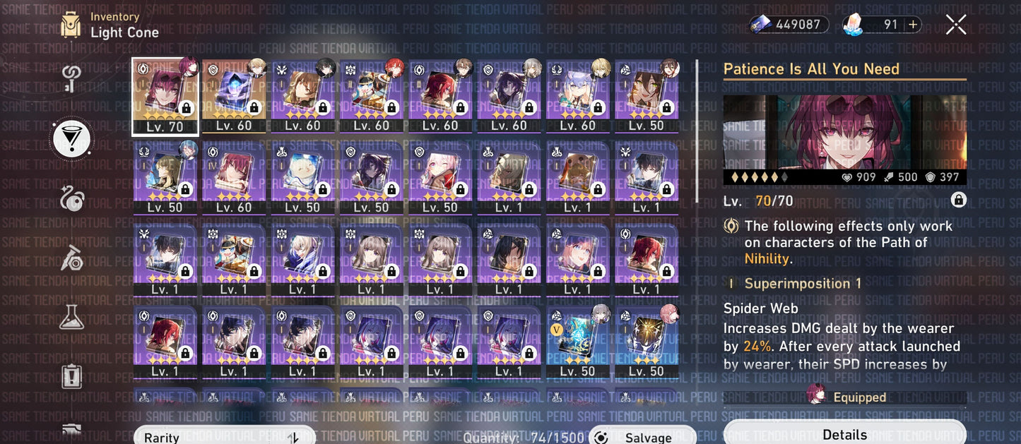 [Nivel de Trazacaminos 54] Kafka + Cono + Luocha + Gepard + Himeko + Welt + Bronya + La textura de los Recuerdos