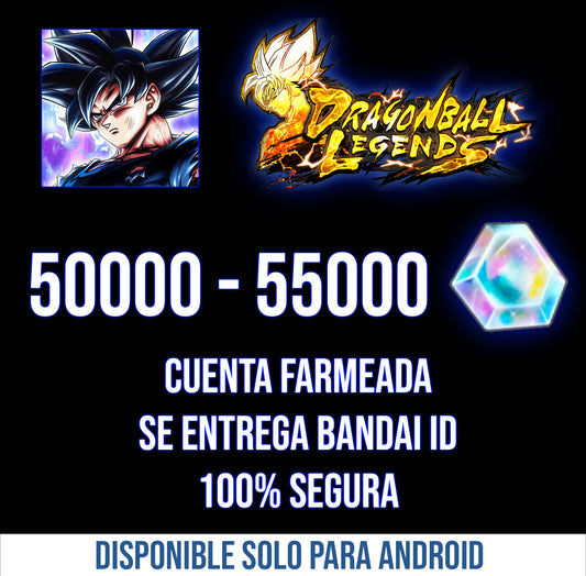 [Android] 💎50,000 - 55000 Cronocristales (NO ES RECARGA)