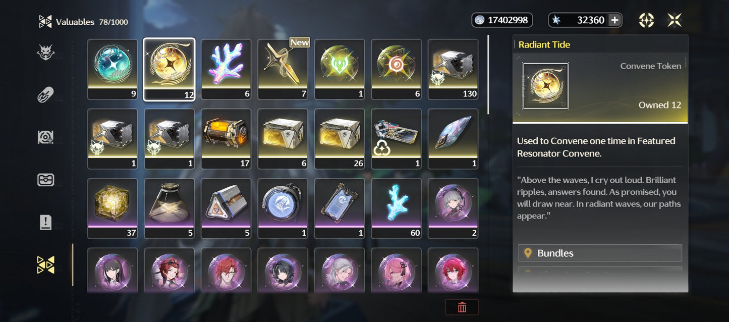 [Nivel 41] 32,360 Astritas 💎 | Qiuyuan + Arma | Wuthering Waves Cuenta Reroll