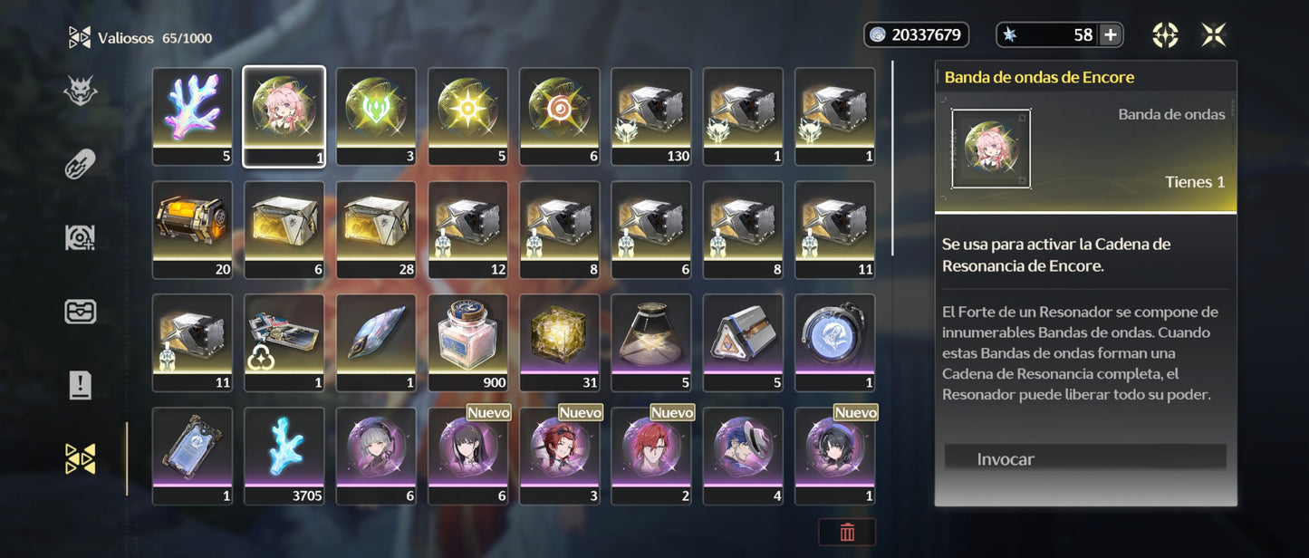 [Nivel 41] Cumpleaños Libre ✅ | Augusta + Iuno + Arma + Galbrena | Cuenta Reroll Wuthering Waves