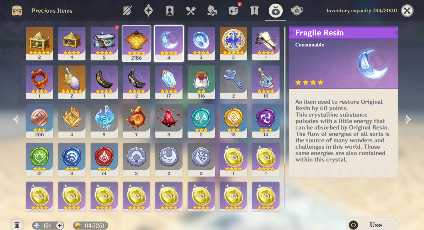 [AR 57] ⭐️Raiden Shogun + Ganyu + Kokomi + Neuvillette + Chiori + Zhong Li + Xiao + Venti + Shenhe + Itto + Yae Miko + Mualani + Cyno + Arlecchino + Mona 5 + Diluc C1 + Qiqi C1 + Keqing + Dehya + Aloy