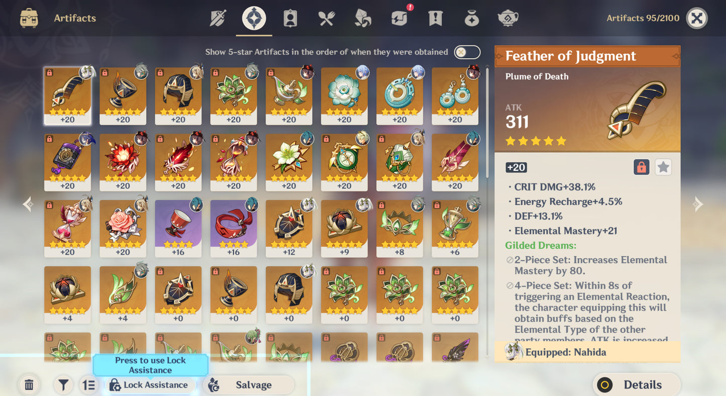[Nivel 51] Hu Tao C1 + Homa, Alhaitham, Nahida, Venti, Ayato, Mona, Diluc,Tighnari, Aloy, Jean, Qiqi