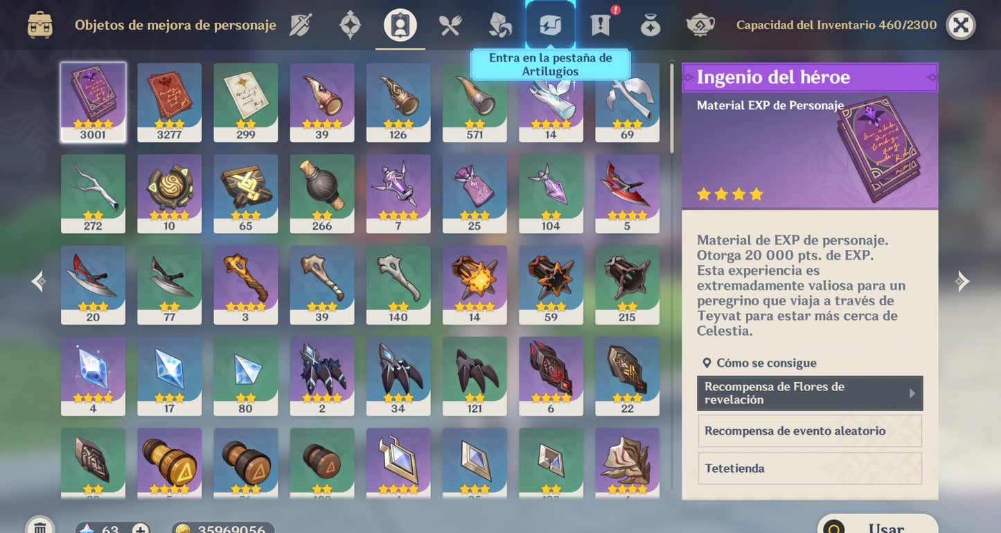 (REROLL + CUMPLEAÑOS LIBRE) Nivel 55 + Varka + 368 Destinos Entrelazados ✨