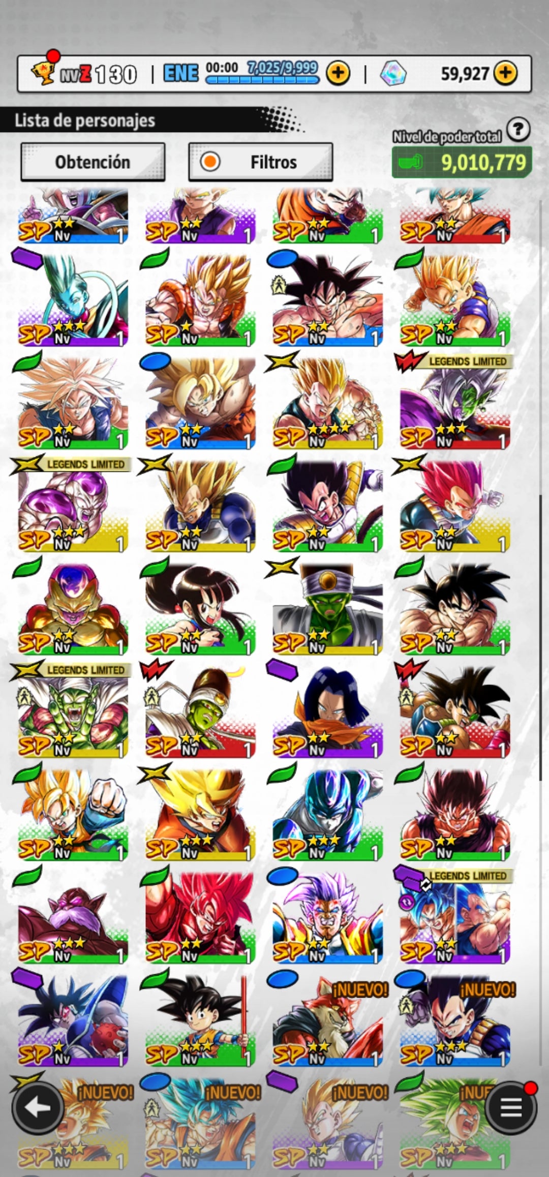 [Solo Android] ⭐️ SS GOD SS VEGITO (ULTRA)⭐️ + 💎59,927 Cronocristales💎 + 8 LL