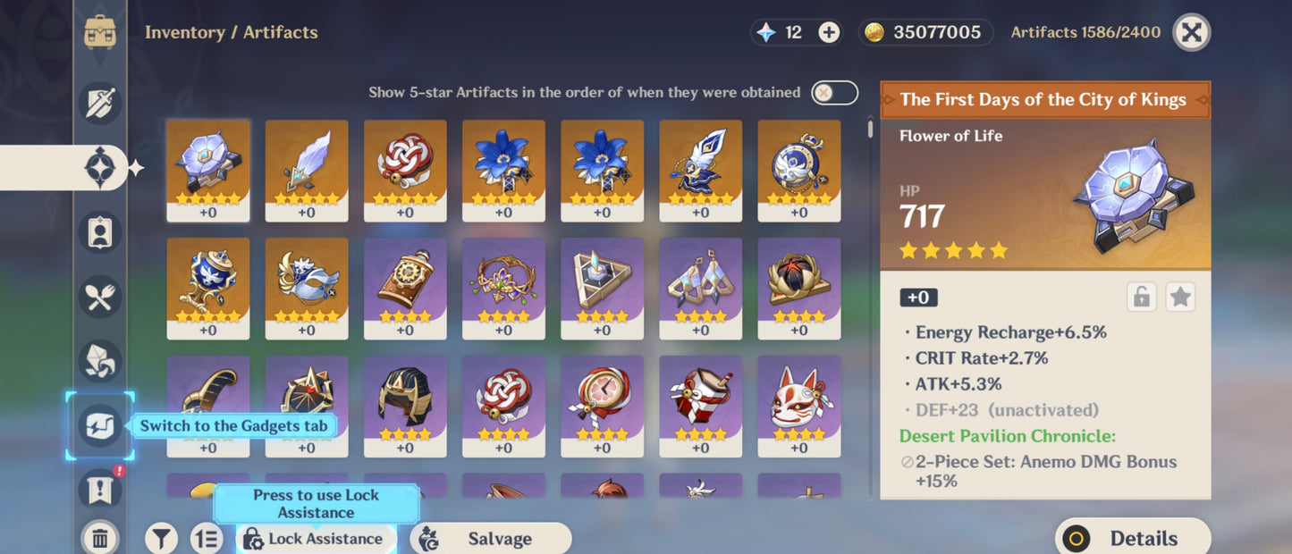 [Nivel 53] 186 Deseos 💎 |  Arlecchino + Arma #2 | Genshin Impact Cuenta Reroll