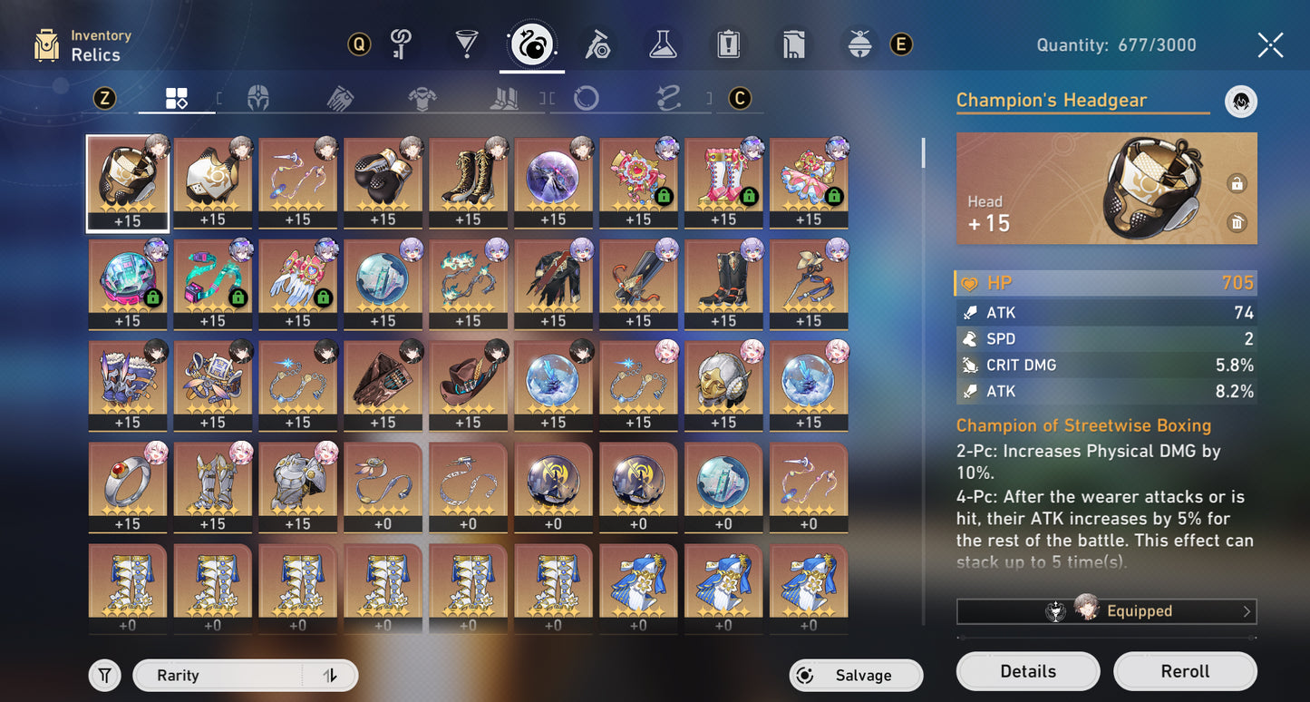 (REROLL + CUMPLEAÑOS LIBRE) Nivel 60⭐️ Silver Wolf LV. 999 + Cono , Castorice + Firefly + The Dahlia + Aventurine + Clara + Bronya + Himeko + Welt