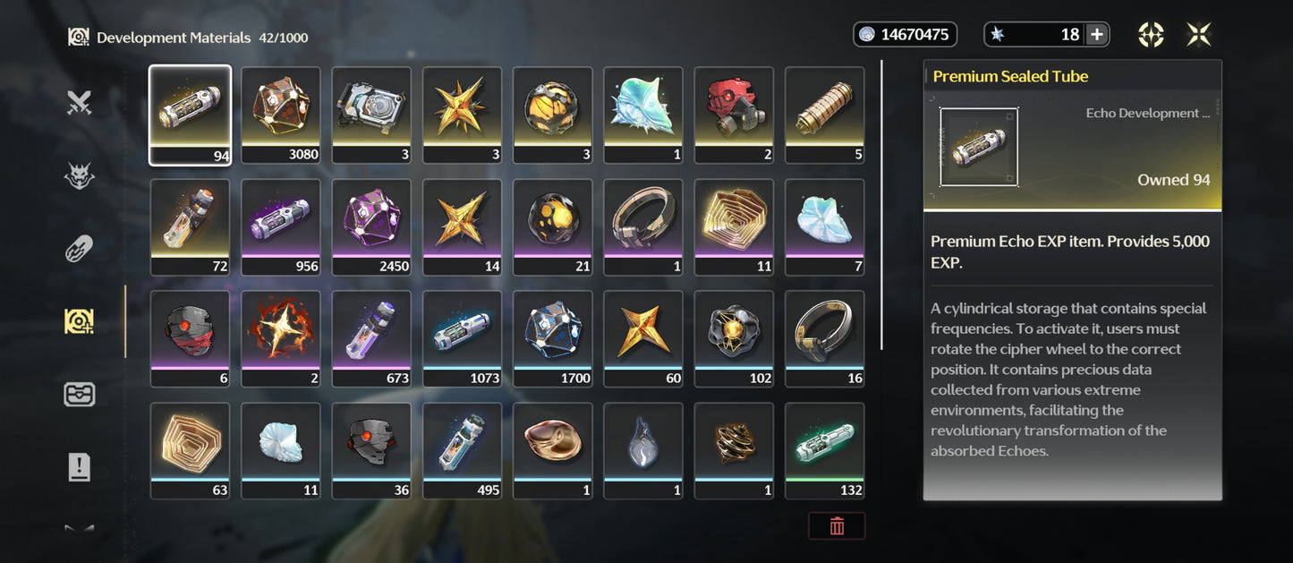 Nivel 40 | Phoebe + Arma + Zani + Ciaccona + Qiuyan | Cuenta Reroll Wuthering Waves