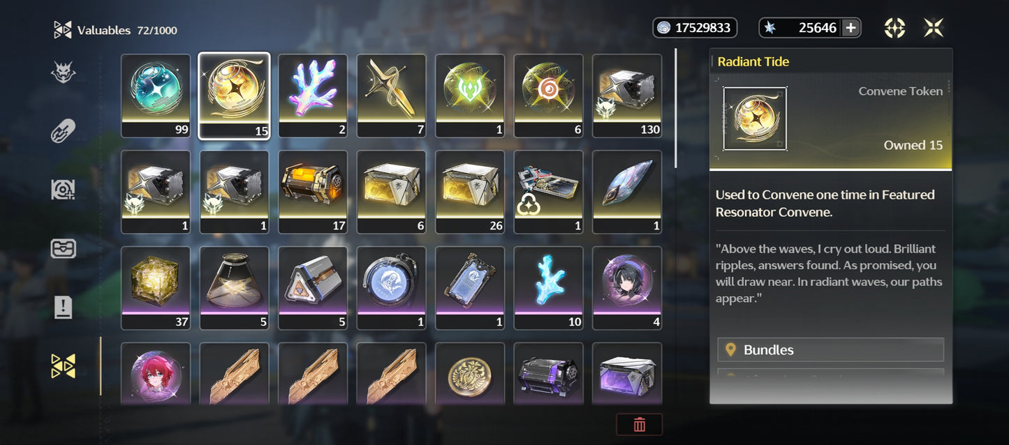 [Nivel 40] 25,646 Astritas 💎 | Qiuyuan + Arma | Wuthering Waves Cuenta Reroll