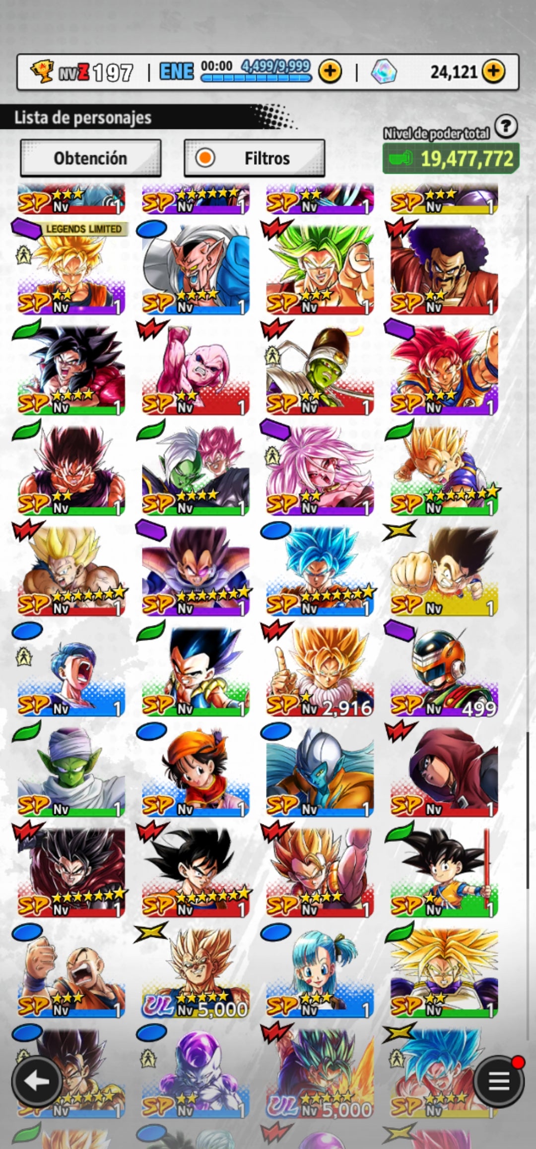 [Solo Android] ⭐️ SS GOD SS VEGITO (ULTRA)+ SS2 GOHAN (CHICO) ULTRA + MAJIN VEGETA ULTRA + Super Saiyan God SS Gogeta + HIT + 12 LL + 💎24,121 CC⭐️