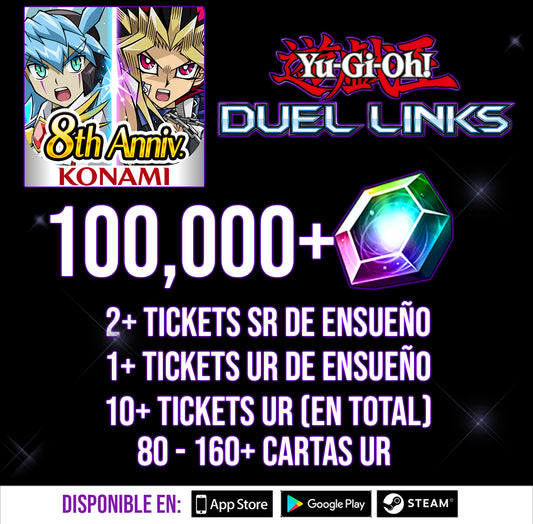[CUENTA][GLOBAL] 100,000+ Gemas 💎Yu-Gi-Oh! Duel Links CUENTA FARMEADA