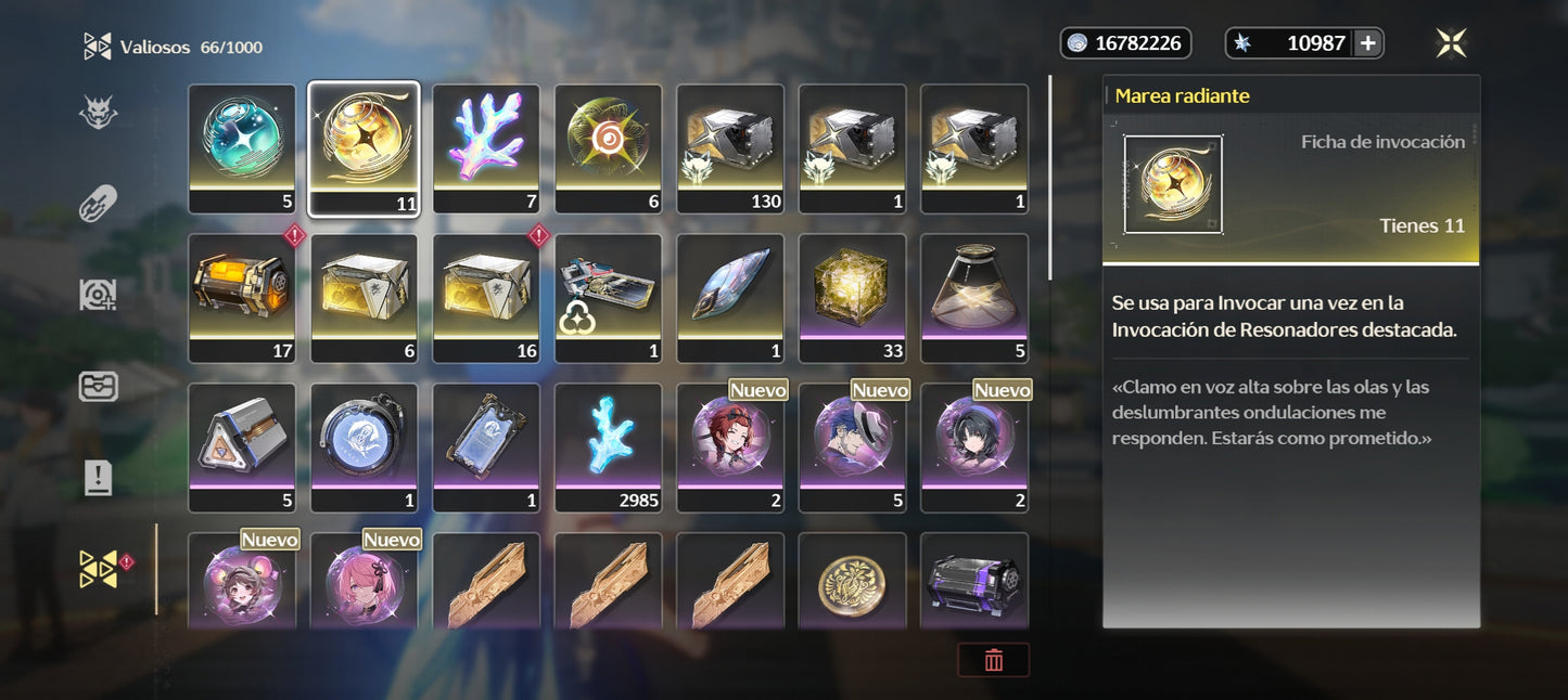 [Nivel 40] Cumpleaños Libre ✅ | 10987 Astritas 💎 |  ⭐ Phrolova + Arma | Wuthering Waves Cuenta Reroll