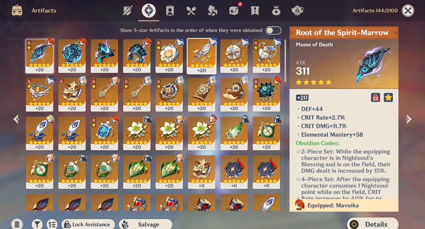 [AR 56] ⭐️Furina C2 + Mavuika + Raiden Shogun + Neuvillette + Venti + Mona + Diluc + Dehya + Tighnari + Qiqi&nbsp;