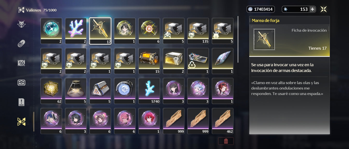 [Nivel 41] Cumpleaños Libre ✅ |⭐️Phrolova R3 + Arma| Cuenta Reroll Wuthering Waves