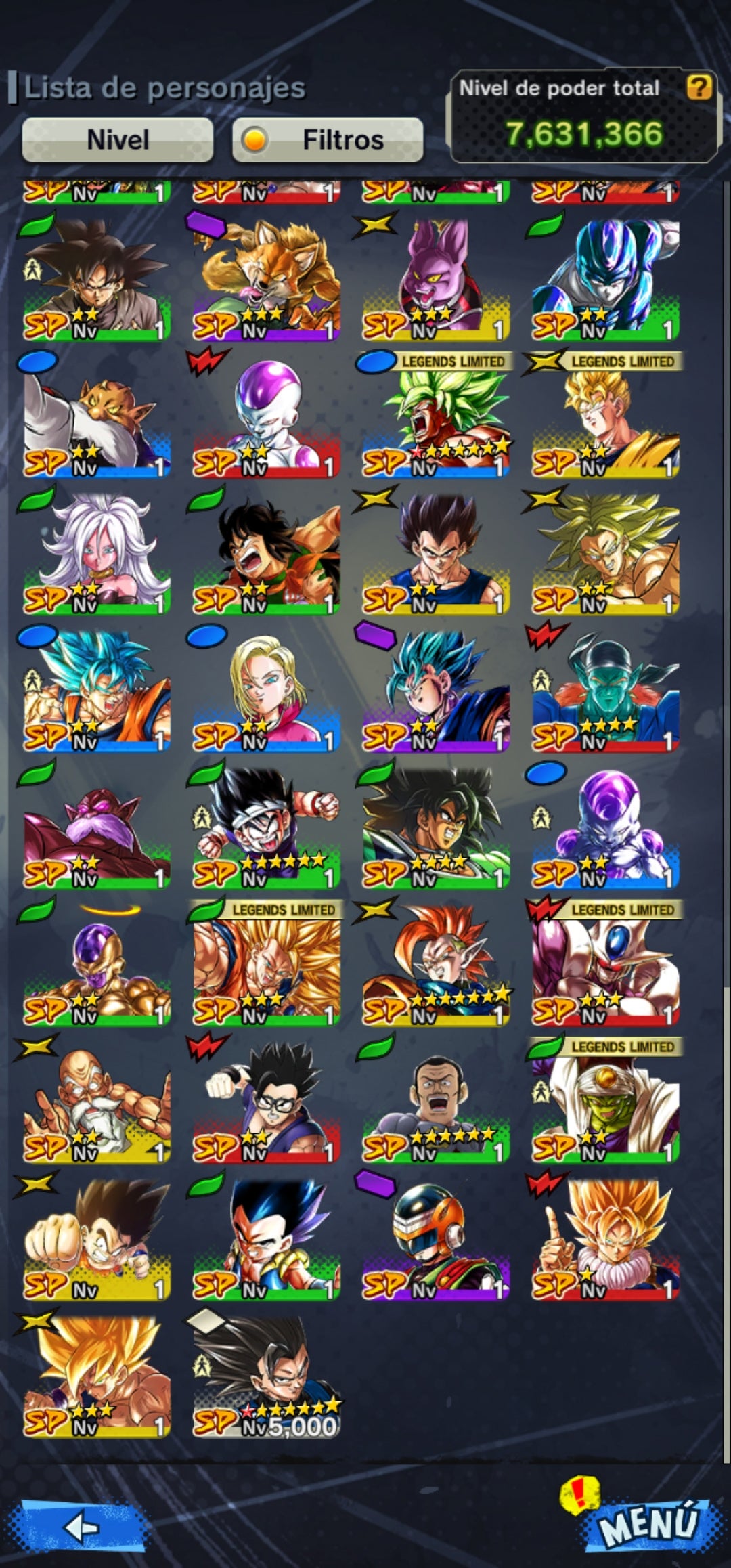 [Android & iPhone] ⭐️Gohan SS2 1 Estrella Roja + Turles ⭐️ +  6 LL