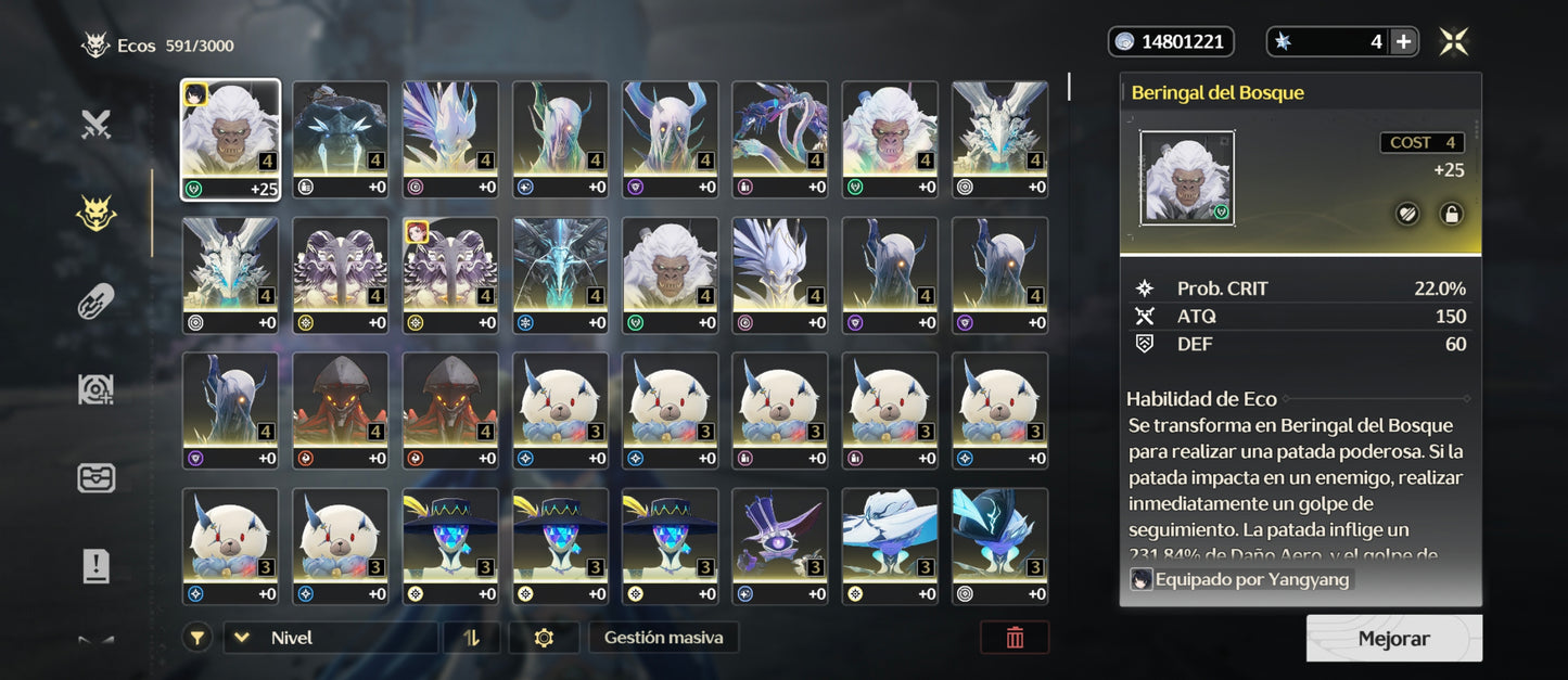 [Nivel 40] Cumpleaños Libre ✅ |Iuno + Arma + Ciaccona + Arma +Zani + Arma + Verina + Encore + Calcharo + Lingyang