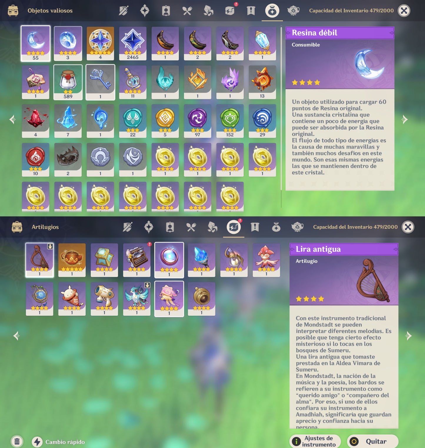 Nivel 53 ✨Mualani C1 + Hora de Surfear ✨ , Kazuha +Juramento por la libertad✨, Yelan , Ganyu , Mona , Keqing , Tighnari , Diluc