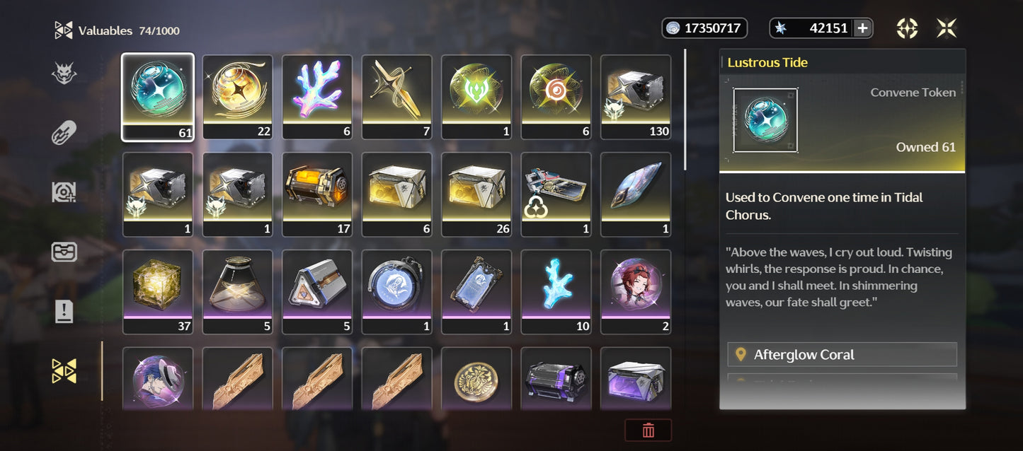 [Nivel 40] 42,151 Astritas 💎 | Qiuyuan + Arma | Wuthering Waves Cuenta Reroll