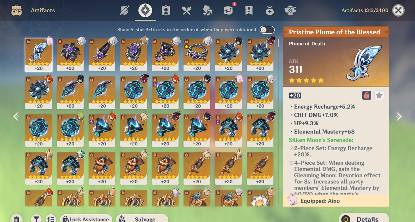 [Nivel 58] ⭐️ Mavuika + Xilonen + Esoffier + Citlali + Zibai + Kazuha + Skirk + Kinich + Furina + Neuvillette + Zhong Li + Raiden Shogun + Chasca