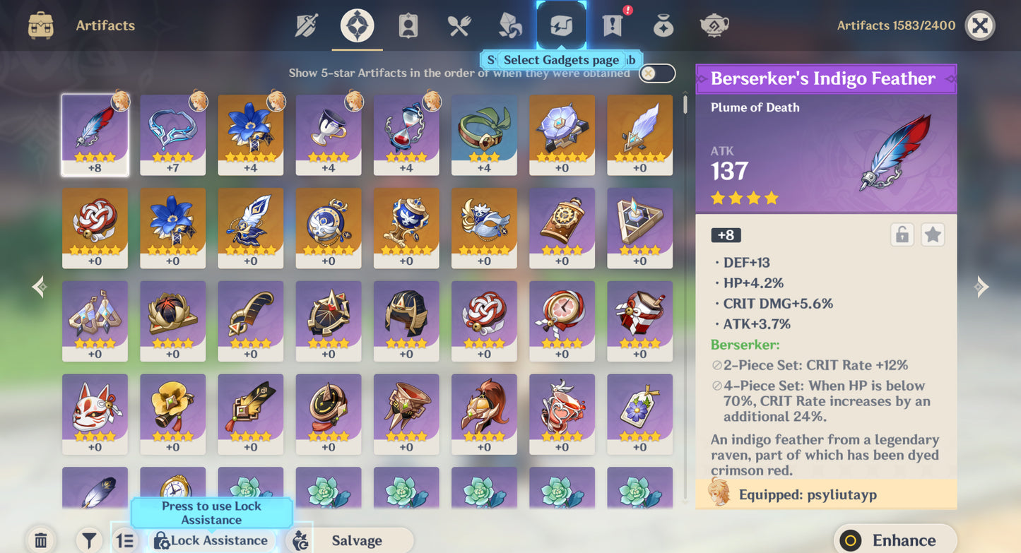 [America] Nivel 55 ⭐️ Columbina + Arma + 211 Deseos