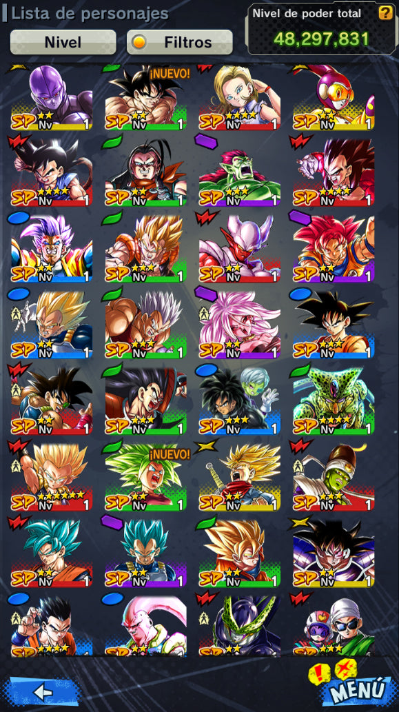 [Solo Android] ⭐️ CELL PERFECTO⭐️ + 💎75,757 Cronocristales💎 + 6 LL