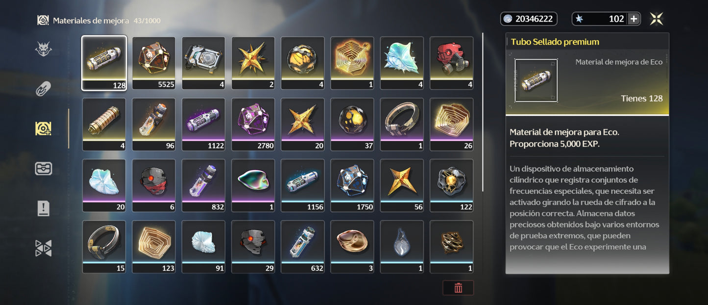[Nivel 41] Cumpleaños Libre ✅ |Iuno + Arma + The Shoorekepper + Arma + Augusta + Coccona  | Cuenta Reroll Wuthering Waves