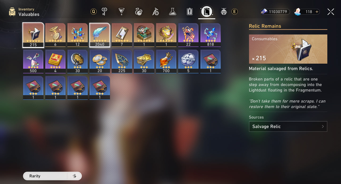 [Nivel 70] Acheron E2 + Cono + The Herta E1 + Cono + Firefly + Cono + Rappa + Cono + Lingsha + Aventurine  + Jiaoqiu + Jade + Ruan Mei + Blade + Archer + Dr Ratio + Bronya E2 + Gepard + Clara E2 + Himeko + Welt E1