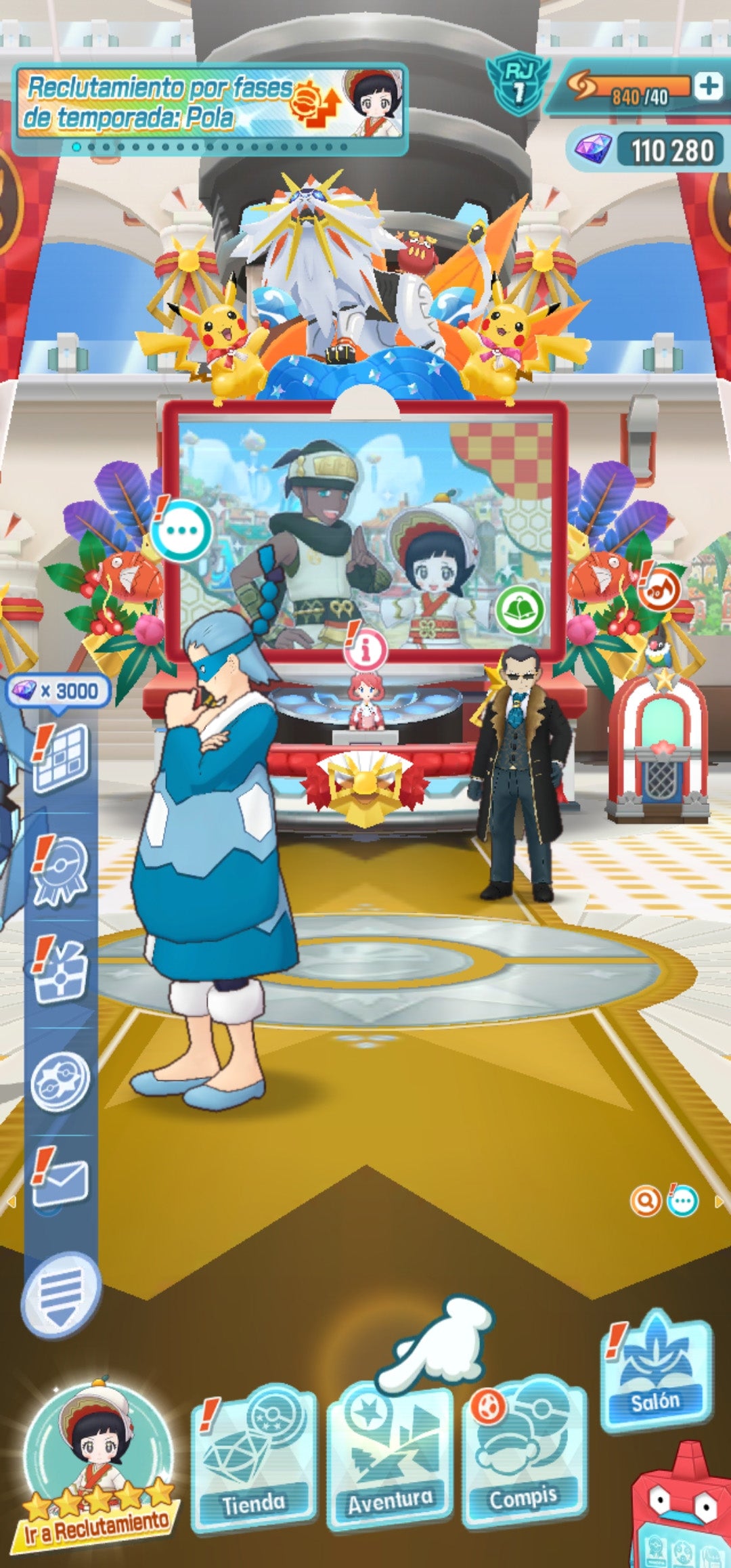 [Android] ✨ Giovanni (Traje S, Voraz) + Cintia (Architraje) + Lionel (Architraje) + Rojo (Traje S, Rayo) + Neocampeones (Rojo, Azul, Verde) + Selene + Elio (Ultras) + Volus+ 💎110, 280 Gemas💎