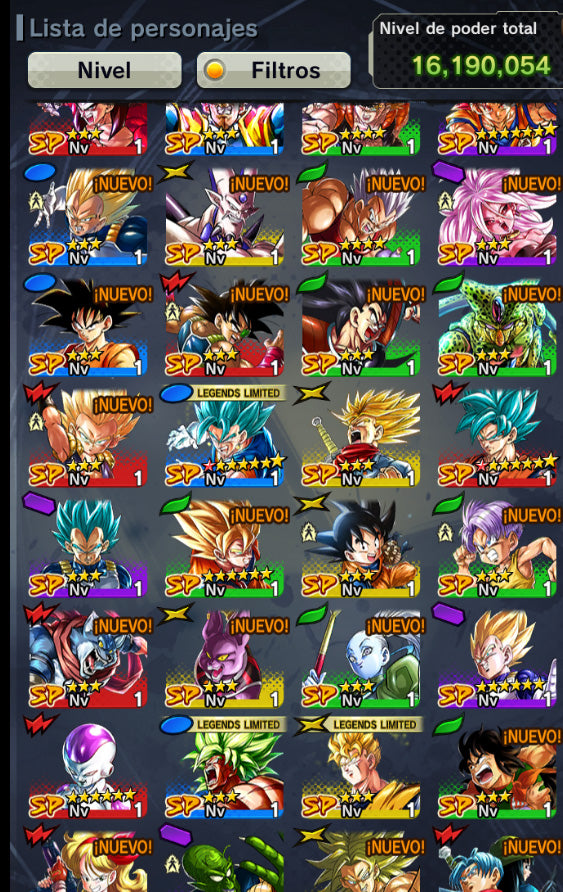 [Android & iPhone] ⭐️ Vegeto LL 1ESTRELLA ROJA + SS Dios Goku & Vegeta + (19 LL)⭐️