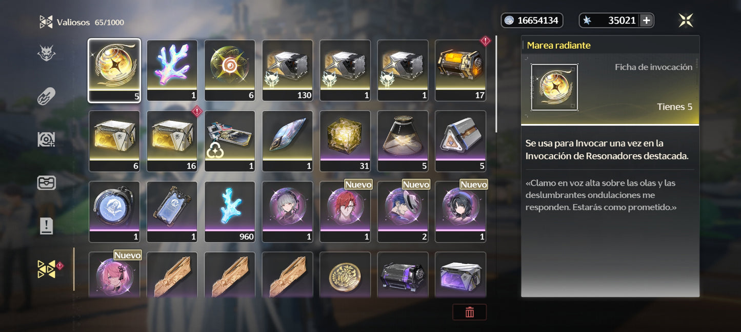 [Nivel 40] Cumpleaños Libre ✅ | 35021 Astritas 💎 |  ⭐ Phrolova + Arma | Wuthering Waves Cuenta Reroll