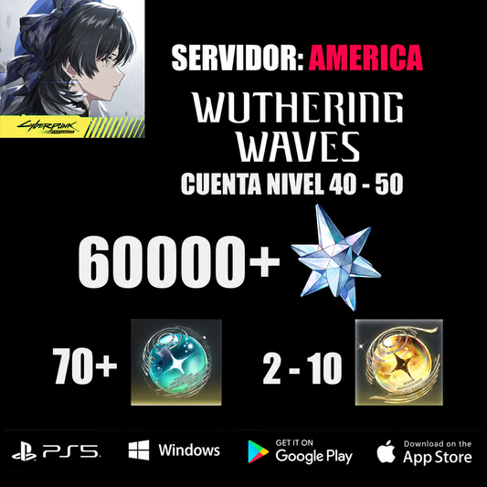 SERVER AMERICA +60000 Astritas - Wuthering Wave Reroll cuenta