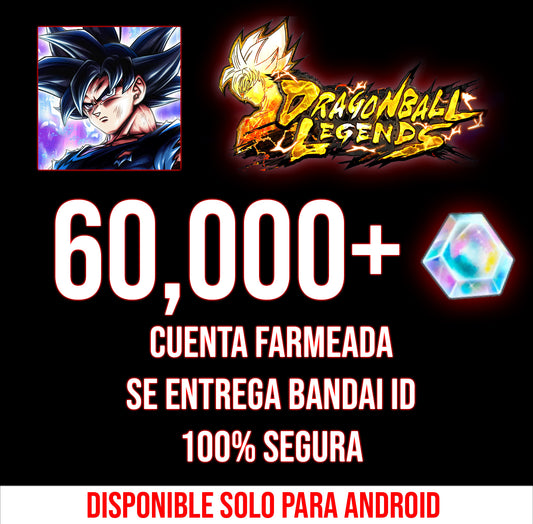 [Solo Android ✅] CUENTA + 60,000 Cronocristales💎 (NO ES RECARGA)
