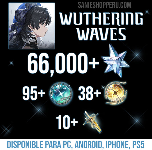 [Nivel 40+] Cumpleaños Libre ✅ | 66,000 Astritas 💎 + 95+ Marea brillante⭐️ + 38+ Marea radiante⭐️ + 10+ Marea de forja⭐️ | Cuenta Reroll Wuthering Waves