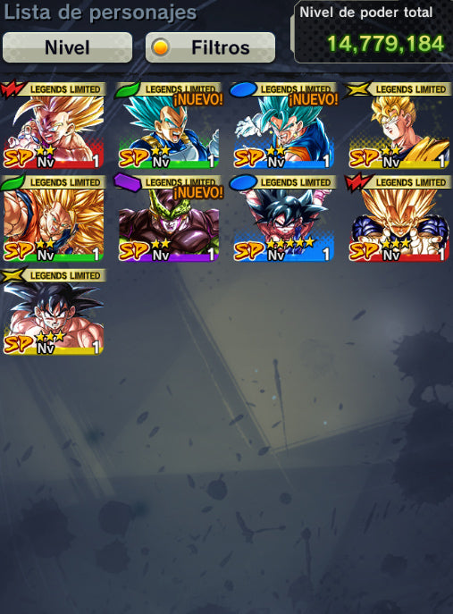 [Solo Android] ⭐️Turles (UL) + Cell Perfecto (UL) + SS Rosé Goku Black⭐️ + 💎43,309 Cronocristales💎 + 9 LL