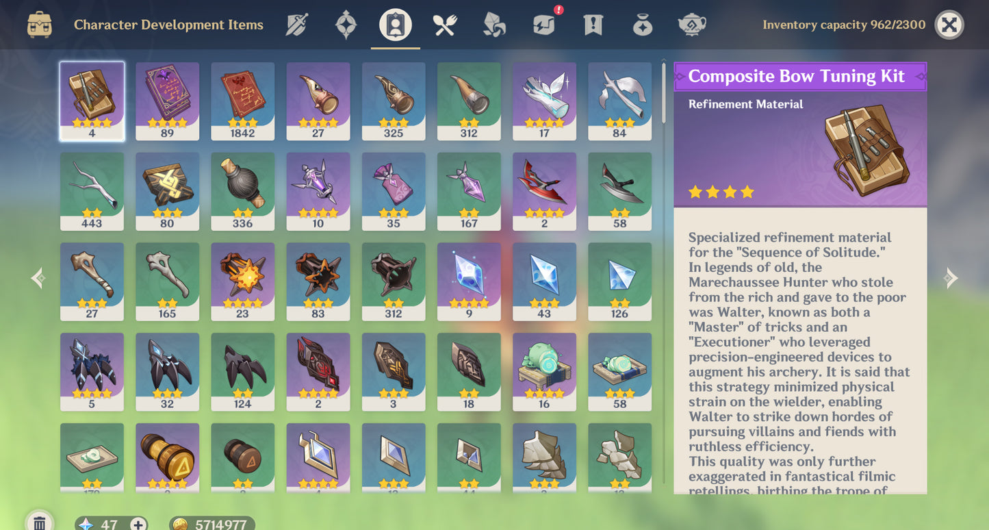 [Nivel 58] ⭐️ Mavuika + Xilonen + Esoffier + Citlali + Zibai + Kazuha + Skirk + Kinich + Furina + Neuvillette + Zhong Li + Raiden Shogun + Chasca