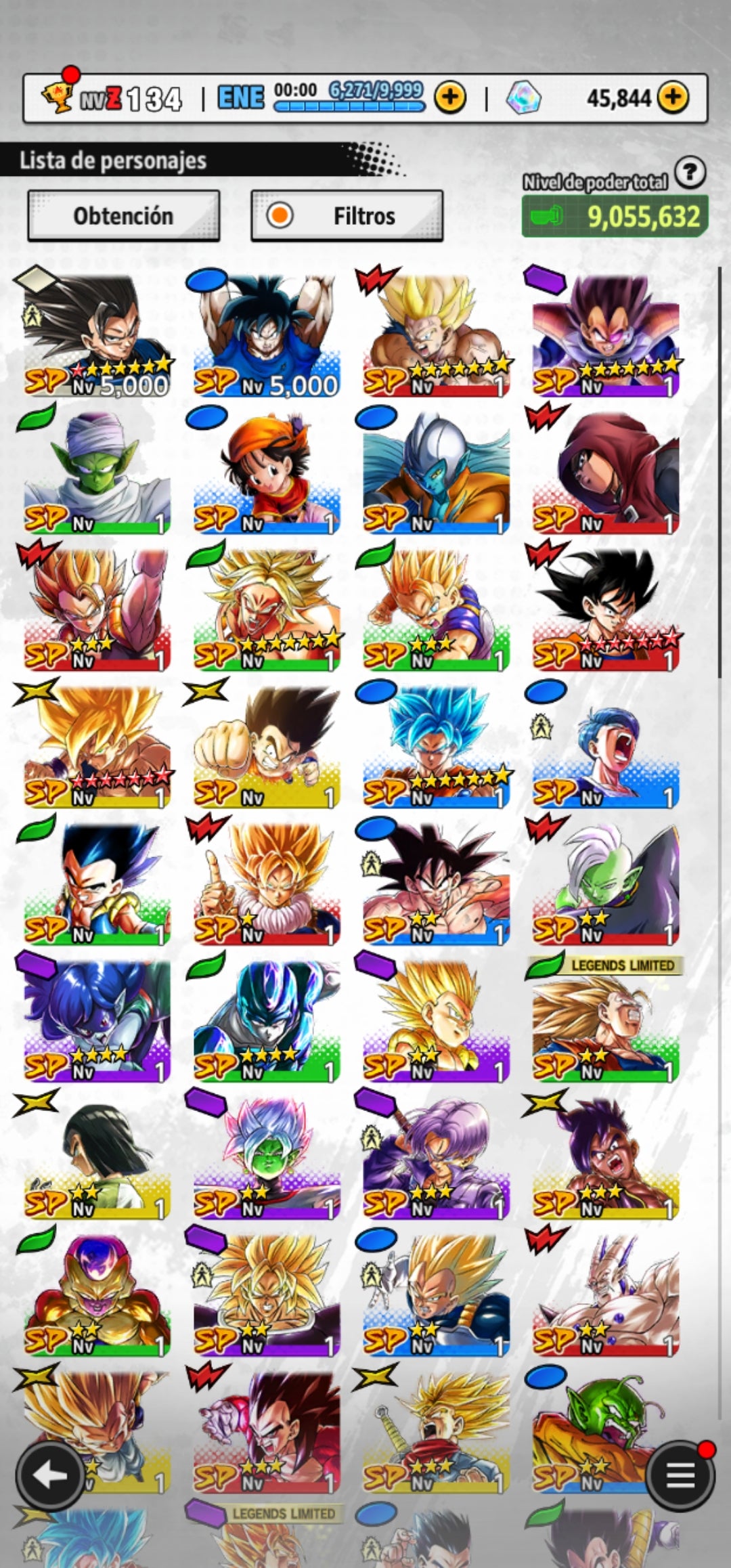 [Android]  45,844 Cronocristales 💎|  ⭐️ Pre-ultrainstinto Goku [ULTRA] | ⭐️ 7 Legends Limited | Dragon Ball: Legends Cuenta Reroll