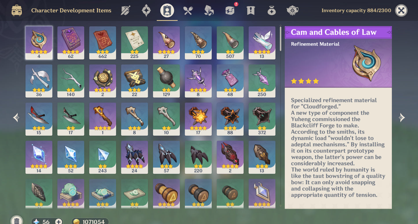 [Nivel 58] ⭐️ Zibai + Zhong Li + Kazuha + Flins (+ Arma) + Raiden Shogun + Alhaitham (+Arma) + Furina C1 + Yelan + Arlecchino + Hu Tao C1 (+Arma) + Nahida
