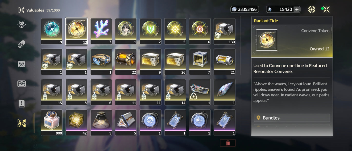 [Nivel 47] 15,420 Astritas 💎+ Aemeath + Arma + Augusta + Arma + Mornye + Lynae + Iuno