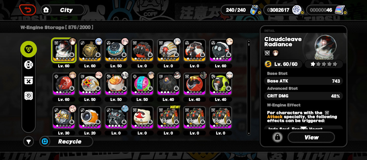 NA Lvl 55💫 Lucia C1 +  Yidhari  + Anby + Ye Shunguang + Yanagi + Alice + Zhao + Soldier 11 + Lycaon + Rina