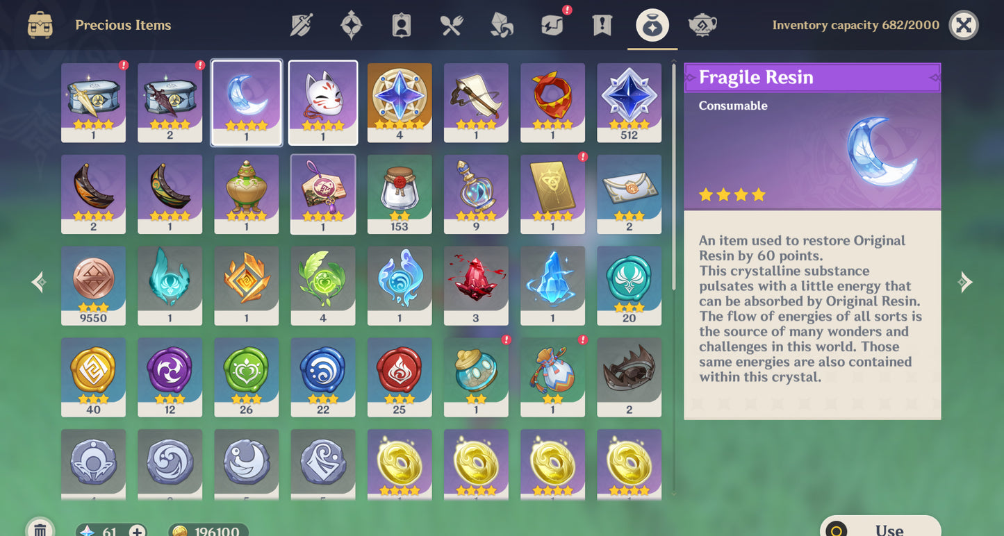 [AR 55] ⭐️Clorinde + Mualani + Furina + Baizhu + Nahida + Cyno + Neuvillette + Arlecchino + Qiqi C2 + Jean + Mona + Diluc + Tighnari + Skyward Atlas