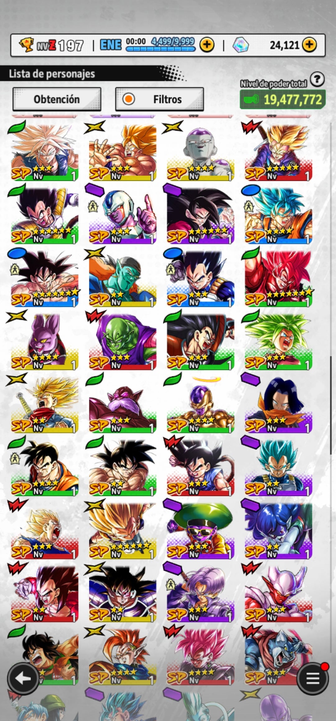 [Solo Android] ⭐️ SS GOD SS VEGITO (ULTRA)+ SS2 GOHAN (CHICO) ULTRA + MAJIN VEGETA ULTRA + Super Saiyan God SS Gogeta + HIT + 12 LL + 💎24,121 CC⭐️