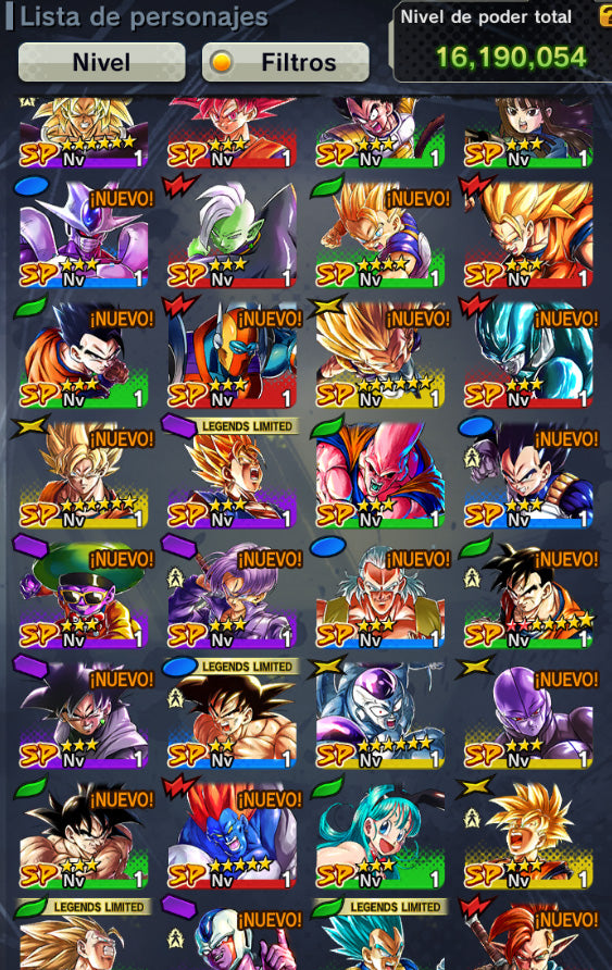 [Android & iPhone] ⭐️ Vegeto LL 1ESTRELLA ROJA + SS Dios Goku & Vegeta + (19 LL)⭐️